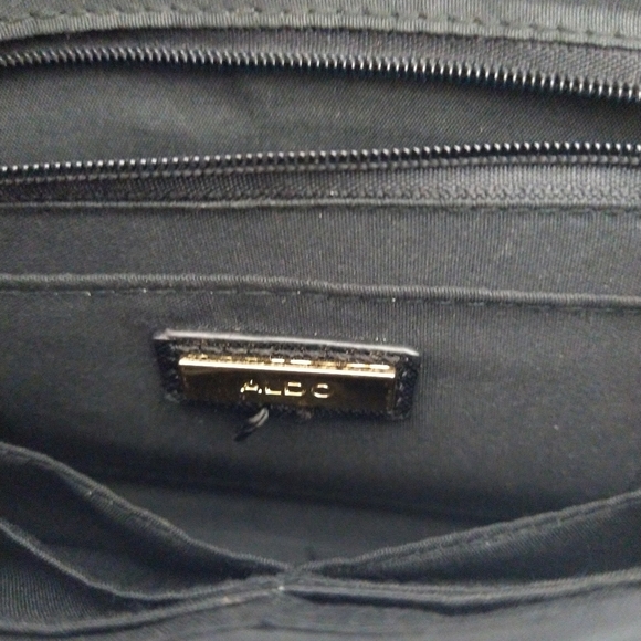 Aldo black leather envelope crossbody bag - Picture 5 of 10